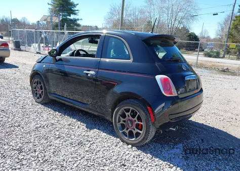 2013 Fiat 500 Sport Cattiva z USA, uszkodzony, nr VIN 3C3CFFBR8DT747515